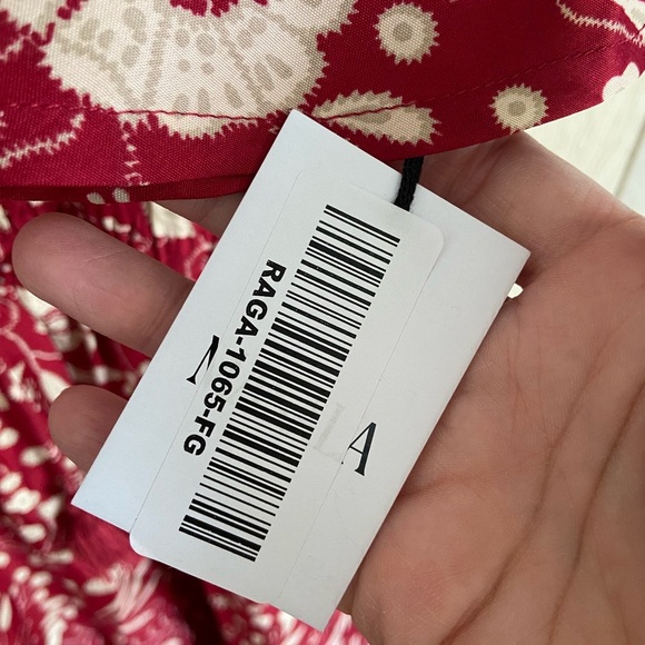 MASALA Burgundy Floral Bohemian Butterfly Sleeve Dress NWT Sz XL - Picture 7 of 13